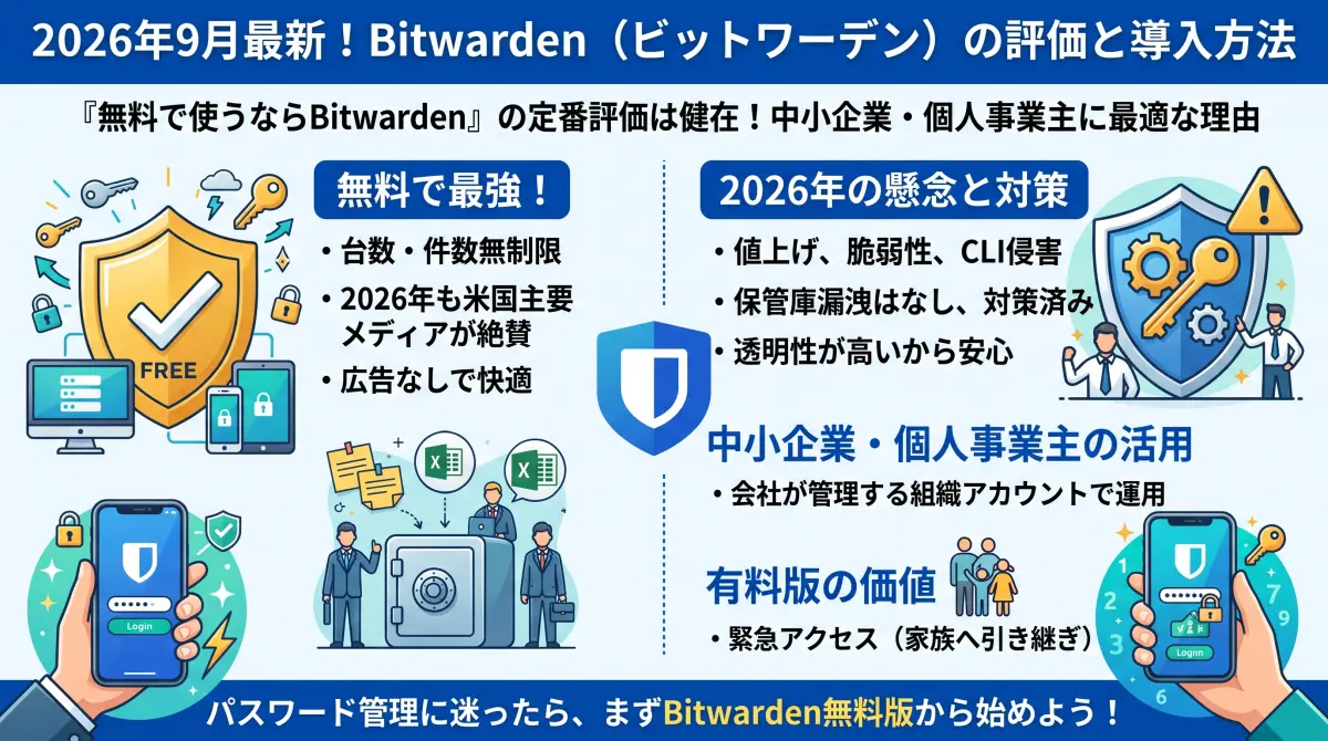 bitwardenTパスワードマネージャーを推奨