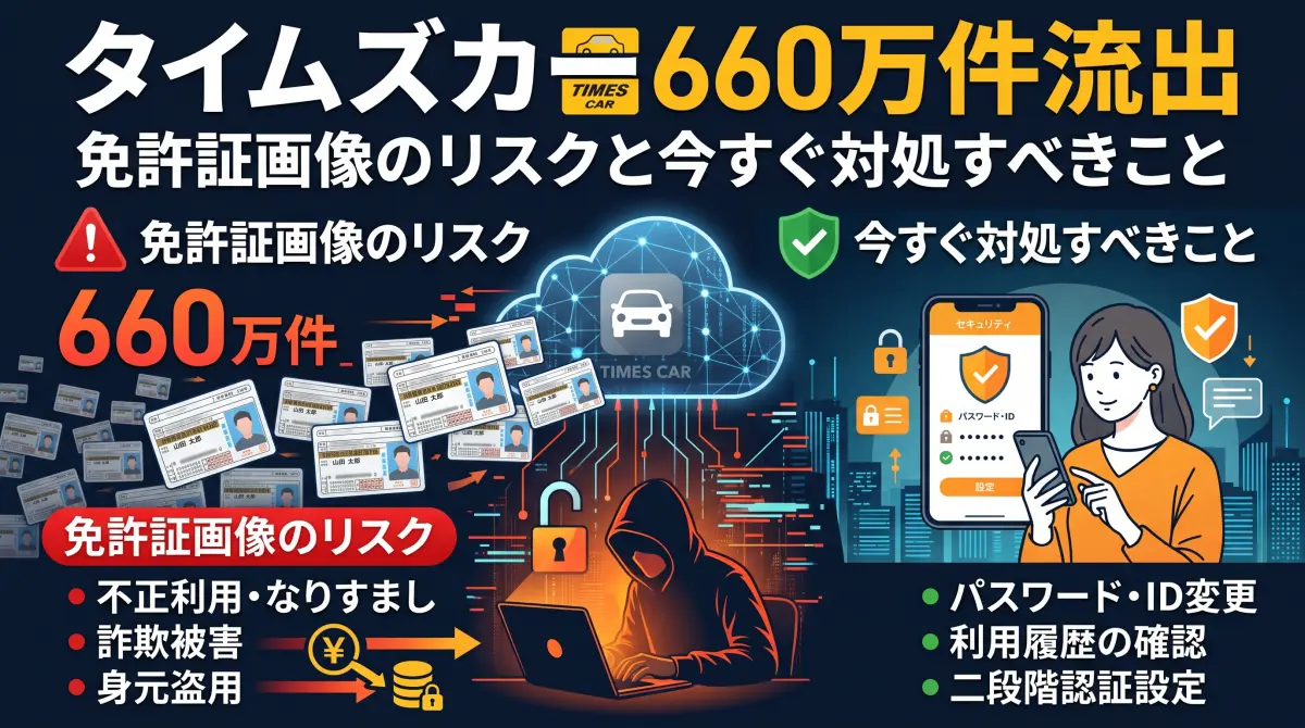 タイムズカー660万件情報流出