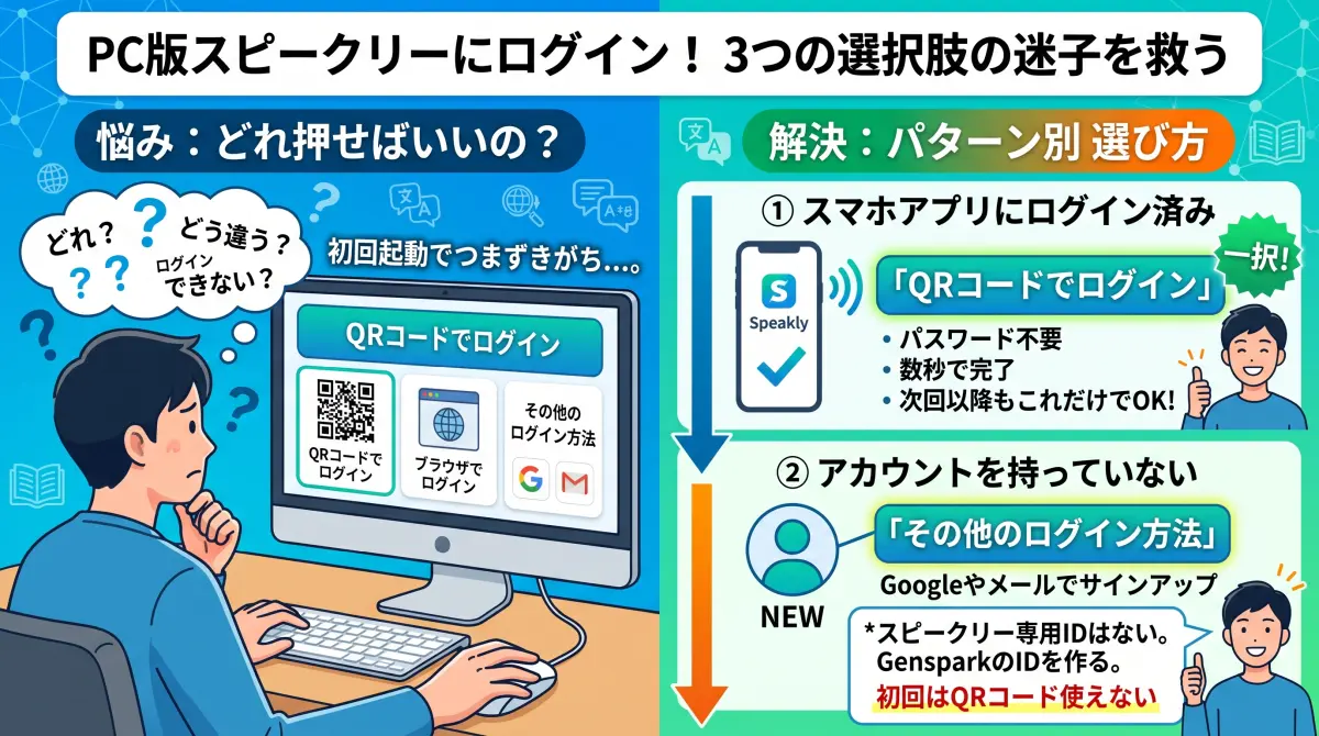 Speaklyにログインする方法