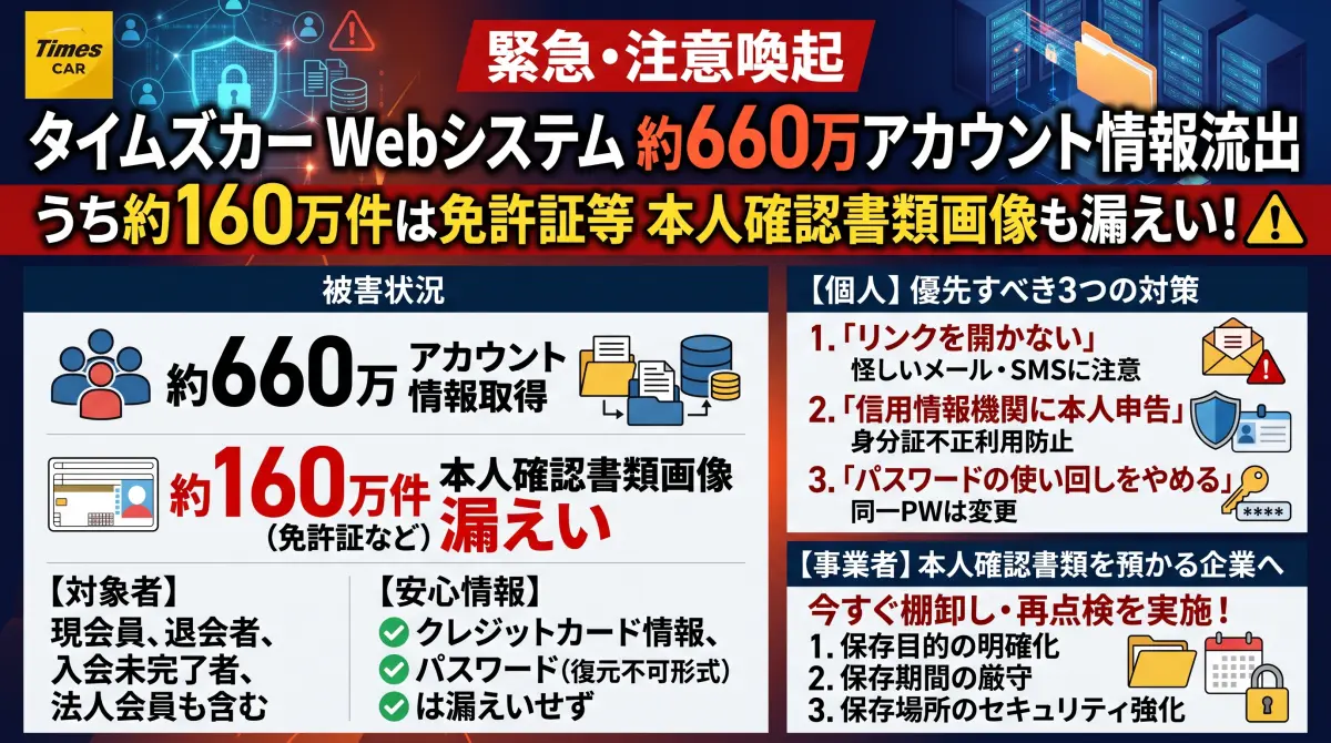 タイムズレンタカー情報漏洩