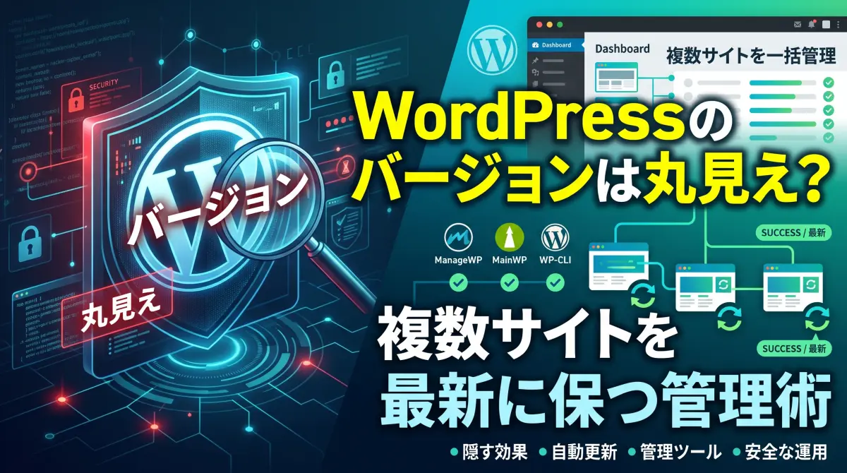 ワードプレスのバージョンは丸見え
